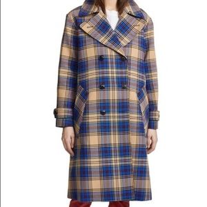 Rag & Bone Ace plaid trench coat